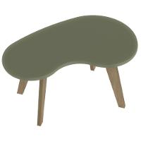 Mesa De Centro Orgânica 90cm Para Sala Cassia Menta A09 - Mpozenato - 8