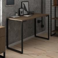 Mesa Escritório 120cm Estilo Industrial New Port Z34 Castanho - Mpozenato - 2