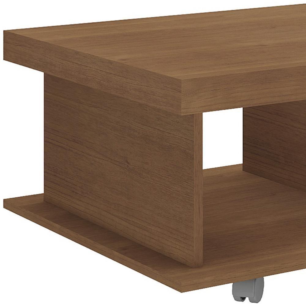 Mesa De Centro 90cm Para Sala Tamburato 50mm Kael Cinamomo A09 - Mpozenato - 7