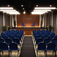 Kit 3 Cadeiras Hoteleiras Auditório Empilhável Linho M23 Azul - Mpozenato - 6