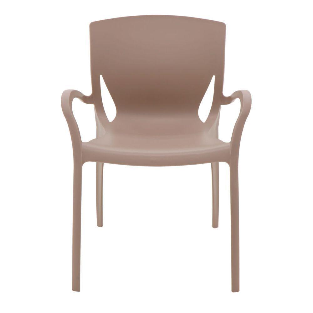 Cadeira Tramontina Clarice Camurça Polipropileno Com Braços - 1