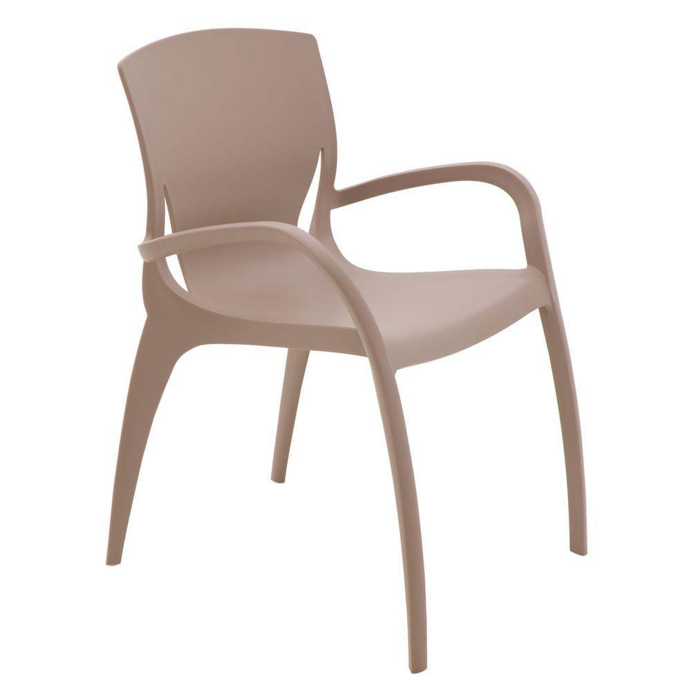 Cadeira Tramontina Clarice Camurça Polipropileno Com Braços - 3