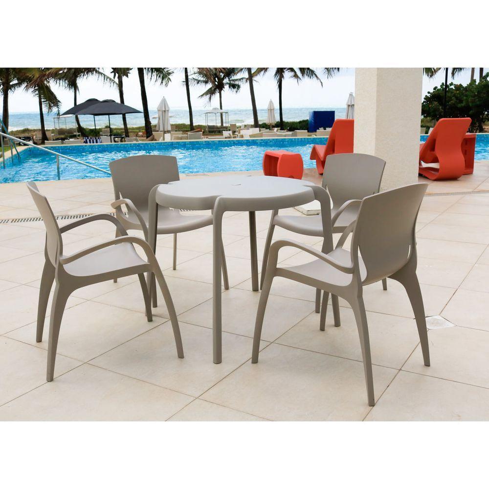 Cadeira Tramontina Clarice Camurça Polipropileno Com Braços - 7