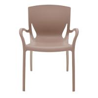 Cadeira Tramontina Clarice Camurça Polipropileno Com Braços - 1