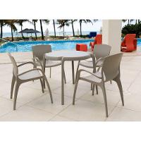 Cadeira Tramontina Clarice Camurça Polipropileno Com Braços - 7