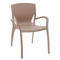 Cadeira Tramontina Clarice Camurça Polipropileno Com Braços - 8