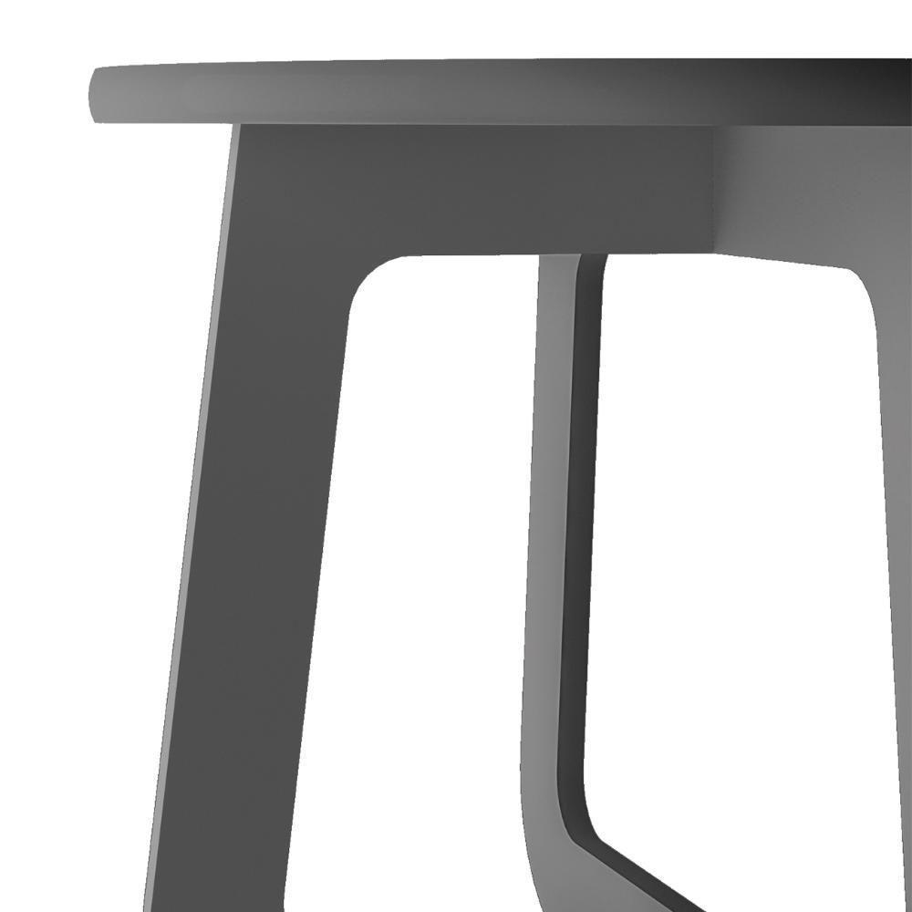 Mesa Centro Redonda 65cm Para Sala Mdf Rexxar Grafite A09 - Mpozenato - 5