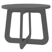 Mesa Centro Redonda 65cm Para Sala Mdf Rexxar Grafite A09 - Mpozenato - 6