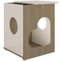 Mesa De Canto Lateral 52cm Para Pet Bob Carvalho/off White A09 - Mpozenato - 6