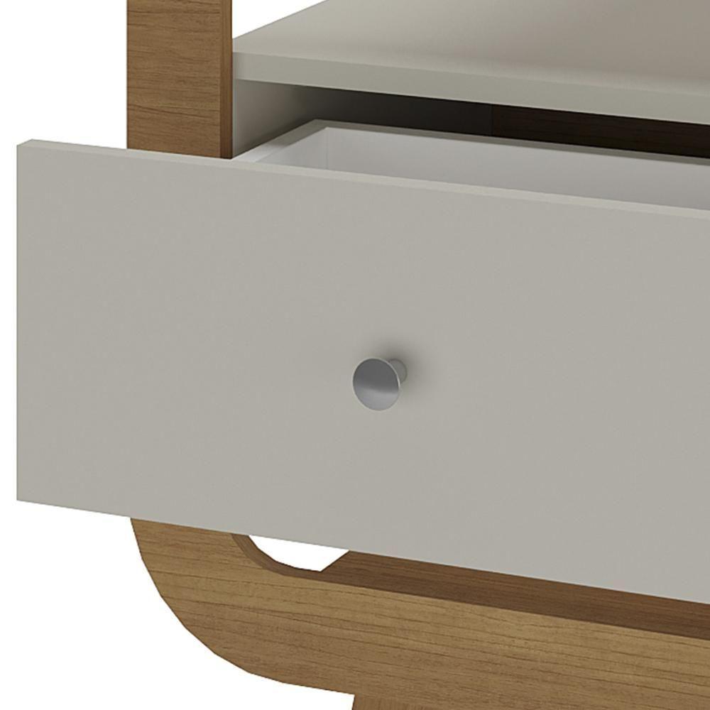 Mesa De Canto Lateral 55cm Para Quarto Nora Off/pinho A09 - Mpozenato - 9