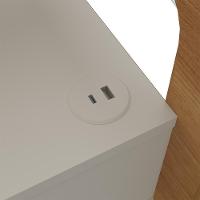 Mesa De Canto Lateral 55cm Para Quarto Nora Off/pinho A09 - Mpozenato - 8