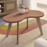 Mesa De Centro Orgânica 90cm Para Sala Cassia Terracota A09 - Mpozenato - 1
