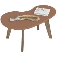 Mesa De Centro Orgânica 90cm Para Sala Cassia Terracota A09 - Mpozenato - 2