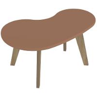 Mesa De Centro Orgânica 90cm Para Sala Cassia Terracota A09 - Mpozenato - 10