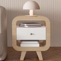 Mesa De Canto Lateral 55cm Para Quarto Nora Naturale/branco A09 - Mpozenato - 7