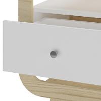 Mesa De Canto Lateral 55cm Para Quarto Nora Naturale/branco A09 - Mpozenato - 9