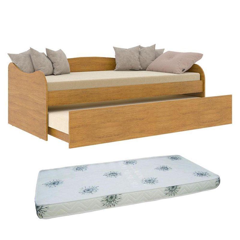 Bicama Babá Ariel Cinamomo Com 2 Colchões Ortobom – Carolina - 1