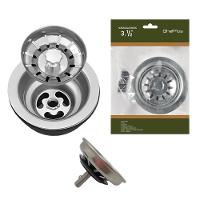 Válvula Para Pia Kit 6 Aço Inox 3.1/2 G01 Cromado - Mpozenato - 7