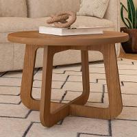 Mesa Centro Redonda 65cm Para Sala Mdf Rexxar Cinamomo A09 - Mpozenato - 1