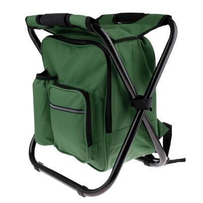Cadeira Banco Dobrável Com Mochila Semi-térmica Praticidade E Conforto Para Atividades Ao Ar Livre Verde
