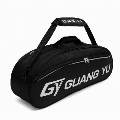 Raqueteira Guang Yu Dupla Profissional Resistente E Organizada Para Tênis Badminton E Squash Preta