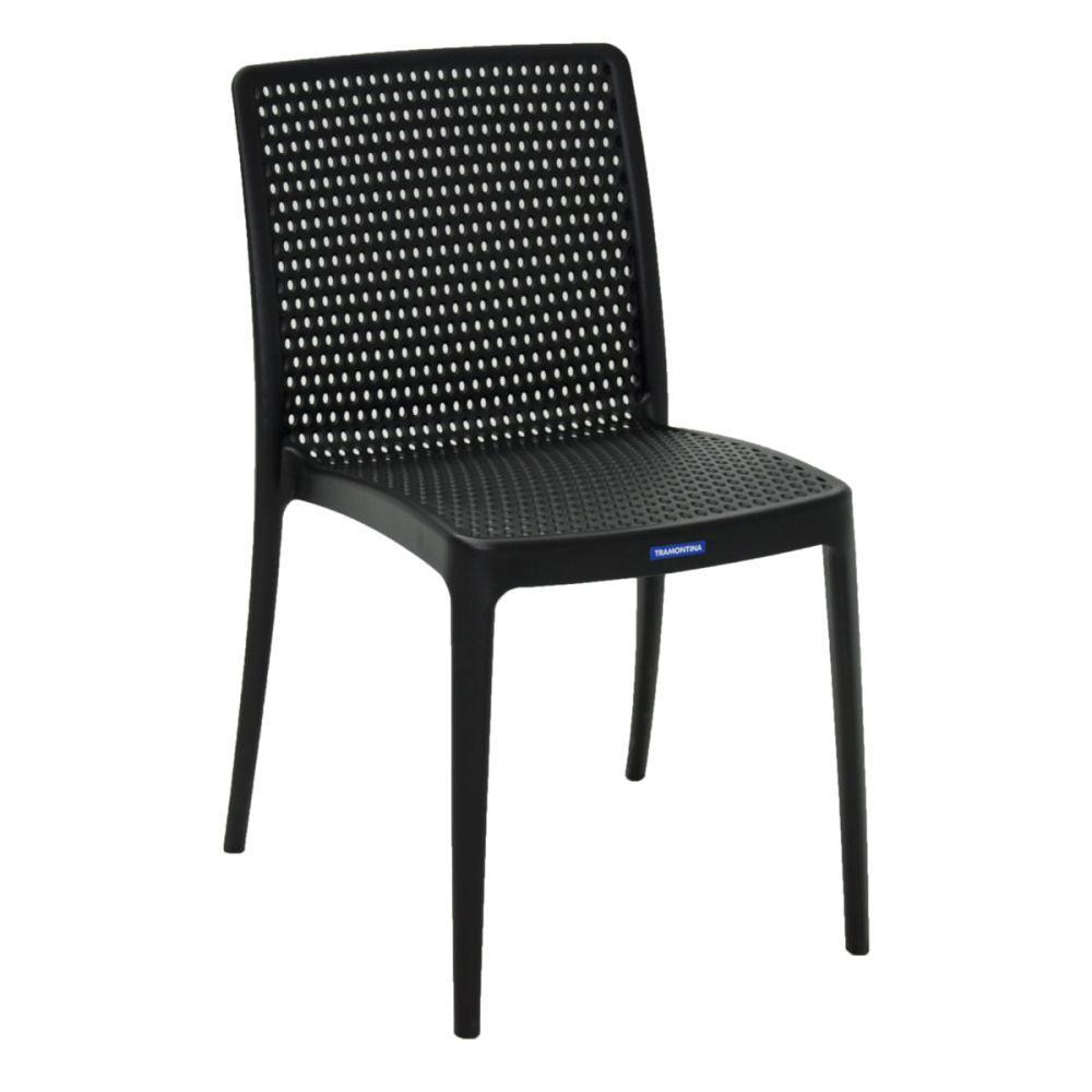 Cadeira Tramontina Isabelle Preta Em Polipropileno e Fibra  - 5