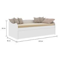 Bicama Babá Ariel Branco Acetinado Com 2 Colchões Ortobom – Carolina