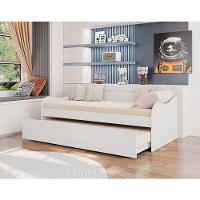 Bicama Babá Ariel Branco Acetinado Com 2 Colchões Ortobom – Carolina - 5