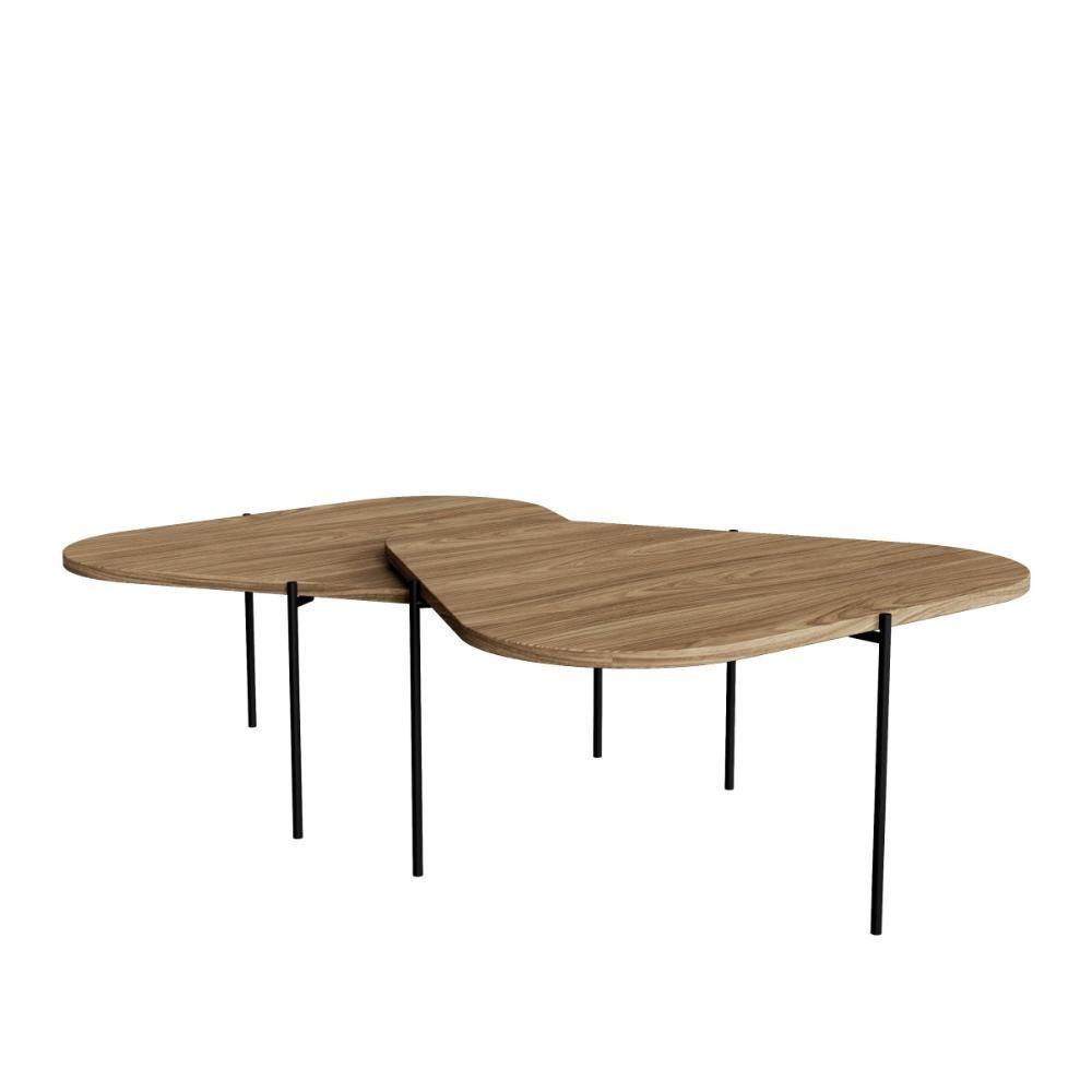 Kit 2 Mesa De Centro Para Salas 65cm Palheta - Natural - 1