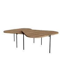 Kit 2 Mesa De Centro Para Salas 65cm Palheta - Natural - 1