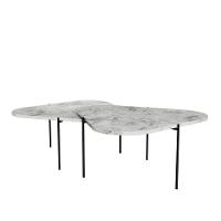 Kit 2 Mesa De Centro Para Salas 65cm Palheta - Branco - 1