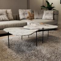 Kit 2 Mesa De Centro Para Salas 65cm Palheta - Branco - 2