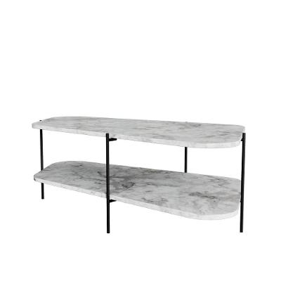 Mesa De Centro Para Sala 109cm Orgânica Chicago - Branco