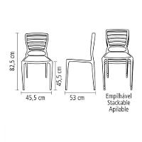 Cadeira Sofia Encosto Horizontal Amarela Tramontina 92237000 - 13