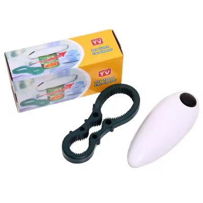 Abridor De Latas Eletrico Automatico Com Abridor De Potes Garrafas One Touch 2 Em 1 Completo