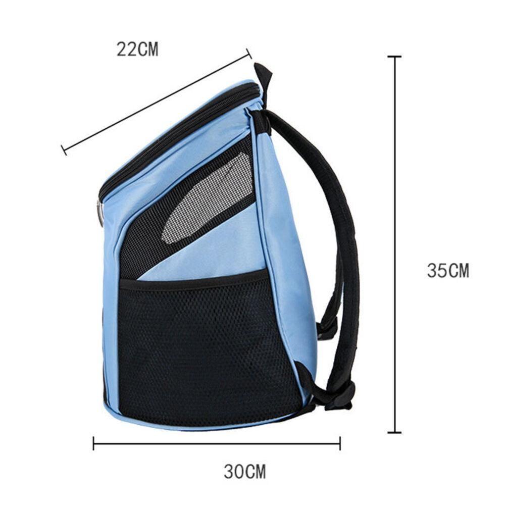 Mochila Passeio Caes Gatos Bolsa Transporte Pet Dog Bag Viagem Canguru Cachorros Petshop Azul - 3
