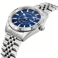 Relógio Masculino Sapphero Em Aço Inoxidável - Design Clássico Azul - 2