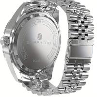 Relógio Masculino Sapphero Em Aço Inoxidável - Design Clássico Azul