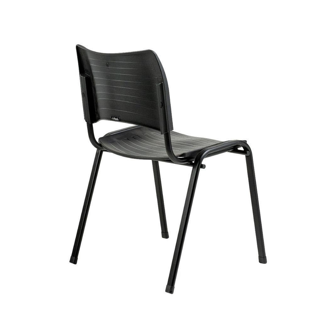 Cadeira Fit Com Assento E Encosto Em Polipropileno Preto - 4