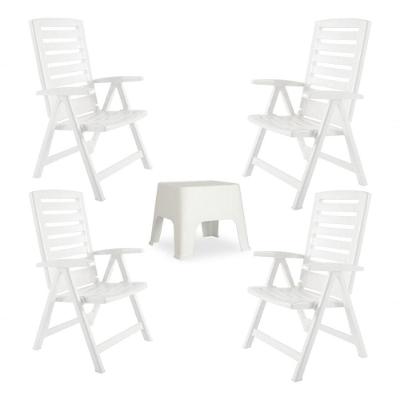 Conjunto 4 Cadeiras Ipanema + Mesa Sunset - Branco Branco