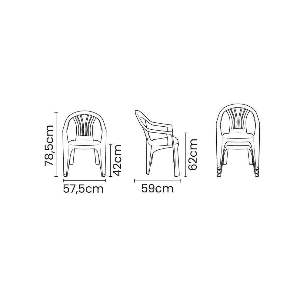 Cadeira Tramontina Bertioga Em Polipropileno Branco - 2