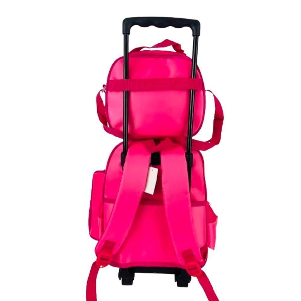 Kit Mochila Escolar Infantil Com Rodinhas Unicórnio Rosa: Diversão Praticidade E Estilo Na Volta às Aulas - 5
