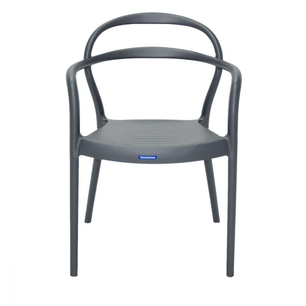 Cadeira Tramontina Grafite com Braços em Polipropileno - 8