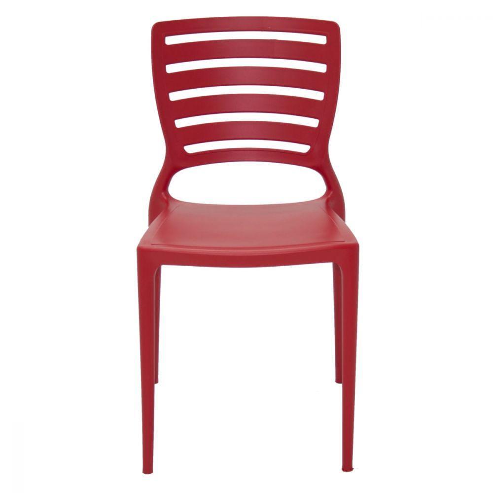 Cadeira Sofia Encosto Horizontal Vermelha Tramontina - 5