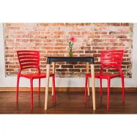 Cadeira Sofia Encosto Horizontal Vermelha Tramontina - 1