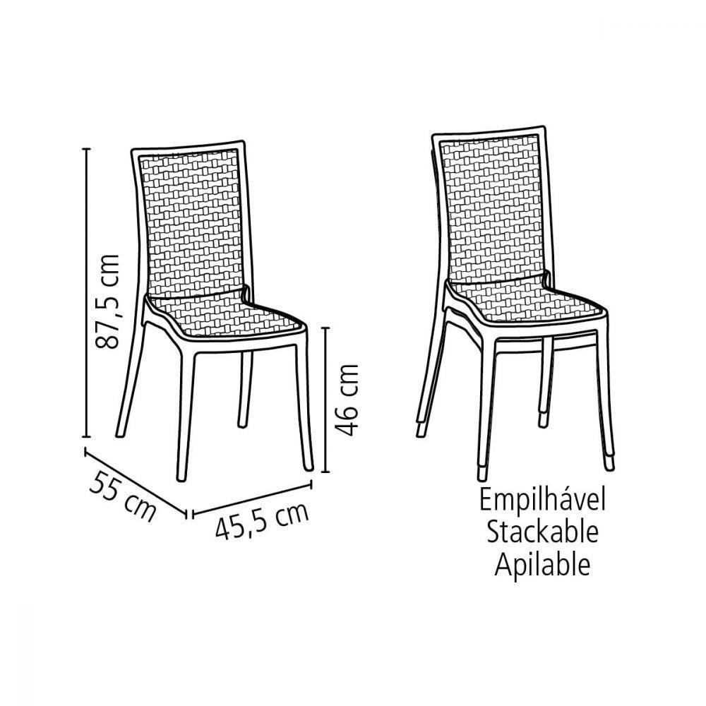 Cadeira Tramontina Camurça em Polipropileno e Fibra de Vidro - 6