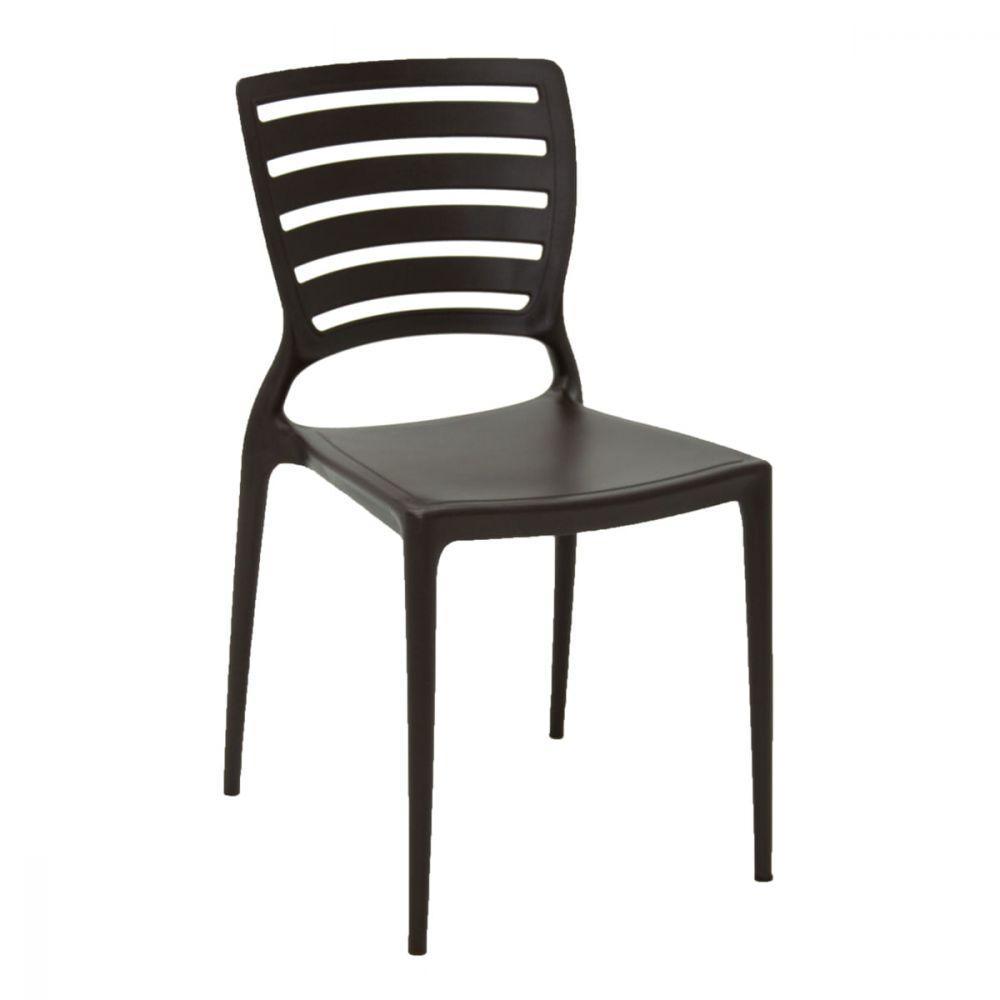 Cadeira Sofia Encosto Horizontal Marrom Tramontina 92237109 - 1