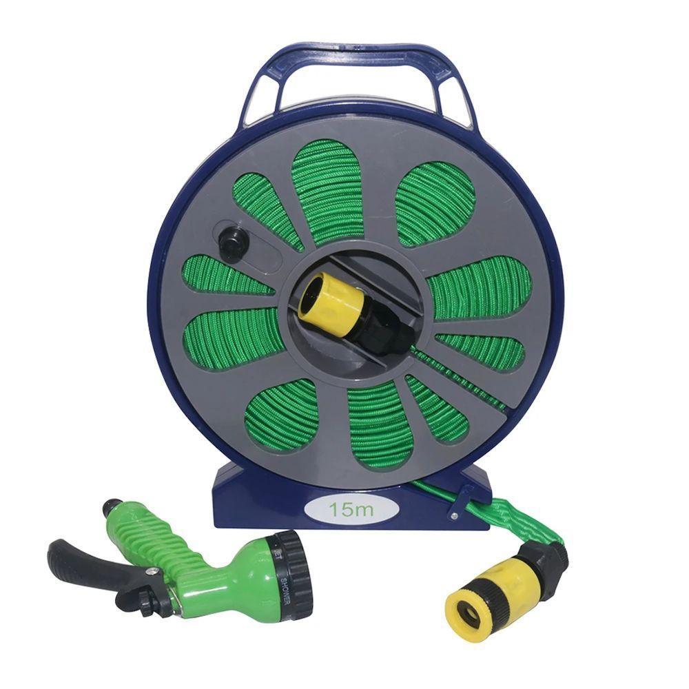 Mangueira De Jardim Com Enrolador 15 Metros - 1