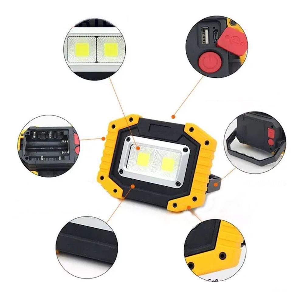 Lanterna Multifuncional Com Bateria Recarregável 8800mah Amarelo - 2