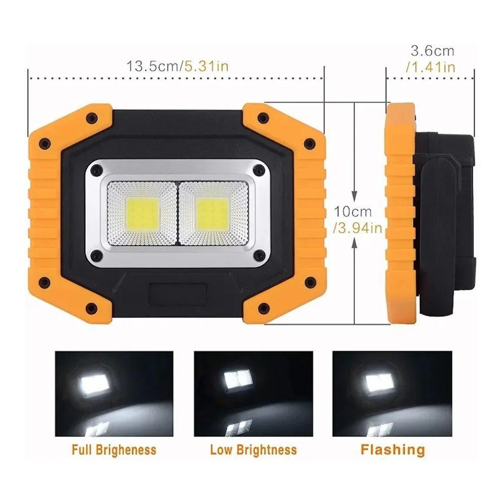 Lanterna Multifuncional Com Bateria Recarregável 8800mah Amarelo - 3